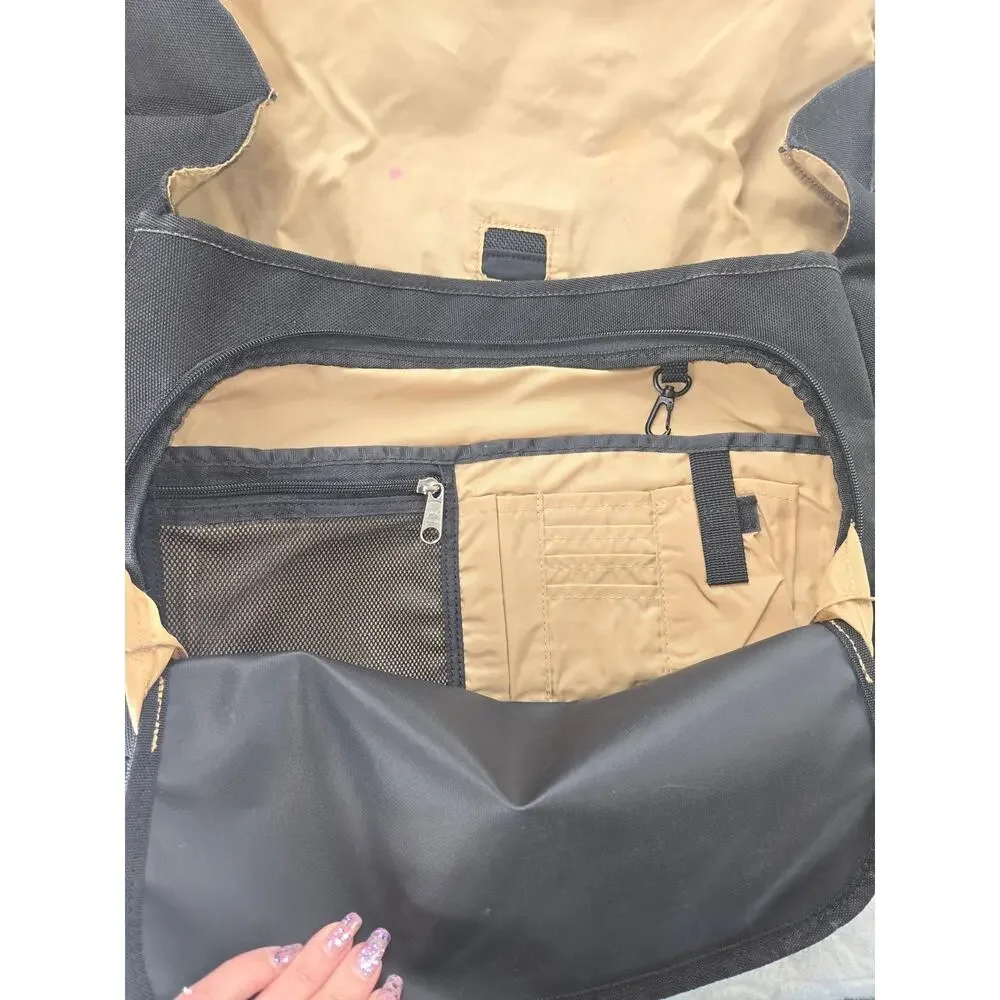 Timberland Vintage Canvas Messenger Bag Laptop Crossbody Large 18x15 Black